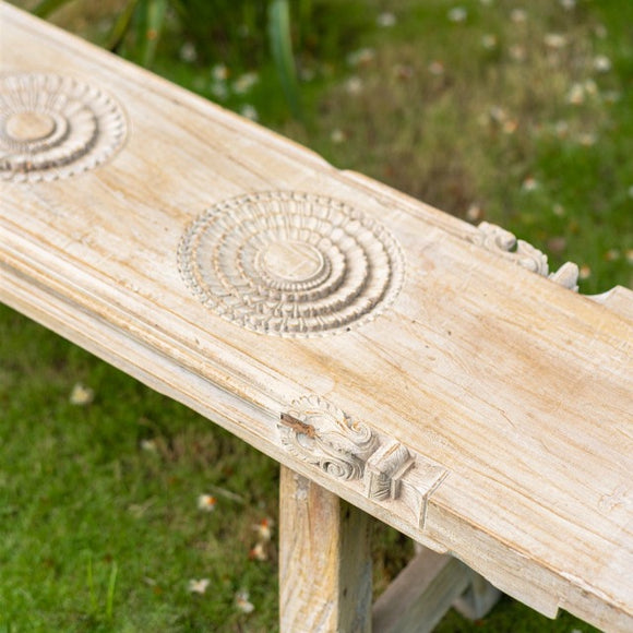 Narrow Floral Bench - Peacock Life by Shabnam Gupta