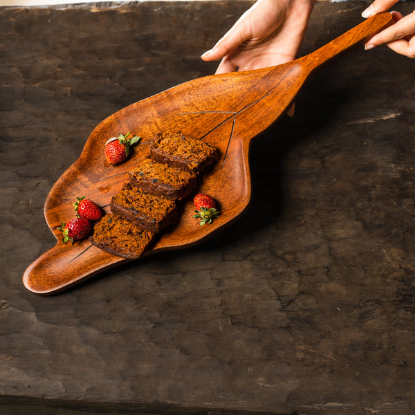 Leaf Serving Platter - Peacock Life by Shabnam Gupta